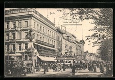 AK Berlin, Victoria-Cafe, Unter den Linden Ecke Friedrichstraße, Pferdekutsche 