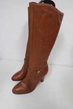 Cognac farbene Damen Stiefel in Echtleder Größe 7 - 40,5  Vintage