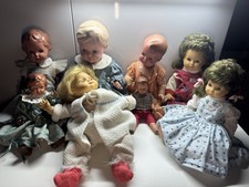 8 x Antike Schildkröt Puppen , Konvolut 8 Stück, alte Puppen