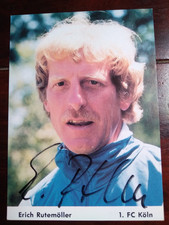 Alte Samsung Autogrammkarte Trainer Erich Rutemöller 1.FC Köln handsigniert