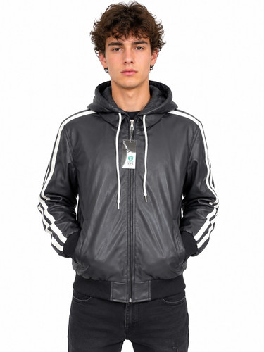 Herren schwarz lederjacke - herren,