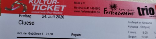 Clueso konzert ticket - clueso,