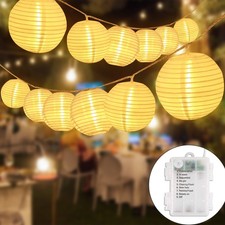 Solar LED Lichterkette 40 LED Lampion Lichterkette LED Partylichterkette