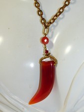 Rot Karneol Stein Tiger Zahn