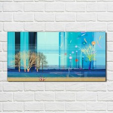 Acrylglasbild Wandbild Plexiglas 100x50 Malerei Abstrakte Park Bäume Kunst