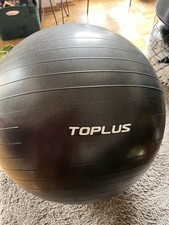 Gymnastikball, Büroball, 65cm, PVC, Extra Dick, Schwarz, Rutschfest