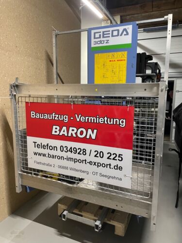 Bauaufzug vermietung geda 300 - geda,