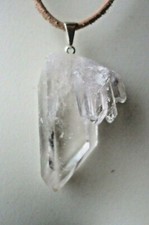 Edelsteinanhänger, Bergkristallspitzen ca. 3,5cm, Heilstein, Schmuck, Edelstein