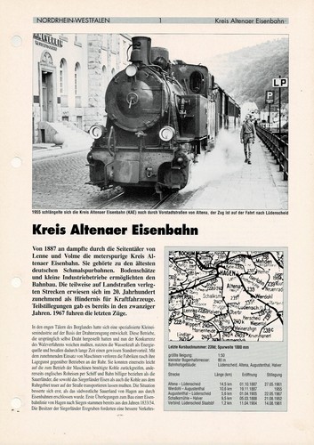 Kreis altenaer eisenbahn - eisenbahn, /