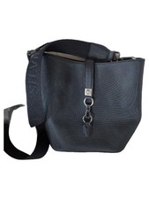 Silvio Tossi Damen Umhängetasche Schwarz Casual Schultertasche 22x25cm