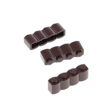 3x Lego Bau Stein modifiziert 1x4x1 dunkel braun Palisade Holz 6153477 30137