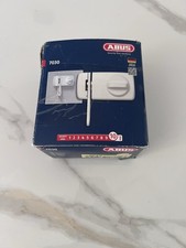 ABUS Zusatzschloss 7030, Außenzylinder, Weiß Speerbügel Türschloss Wie Neu!