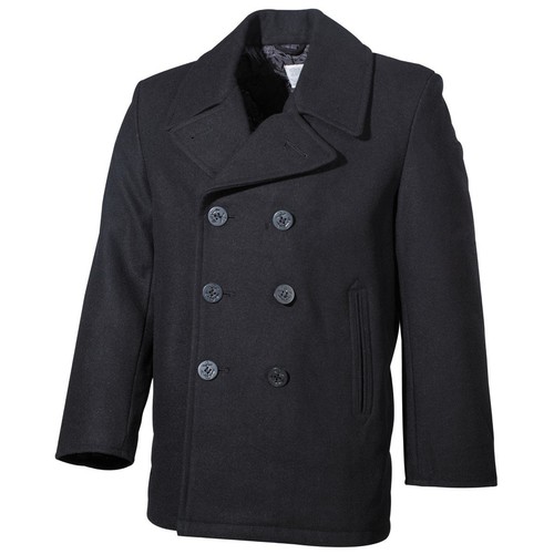 Pea coat schwarz mit - pea, coat,