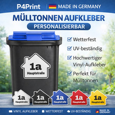 Mülltonnen aufkleber - mülltonnen,