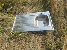 BLANCO Auflage-Spüle  100x60 cm Edelstahl Ablauf links Rechts Becken m Hahnloch