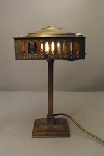 Jugendstil Tischlampe Messing