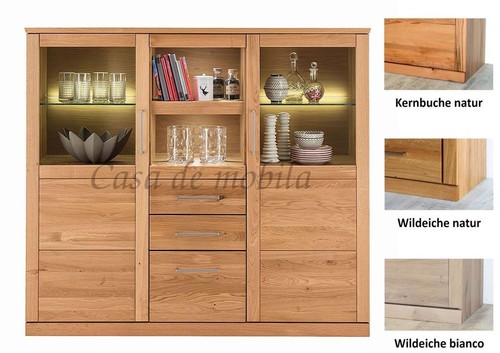 Highboard 2türig massivholz - highboard,