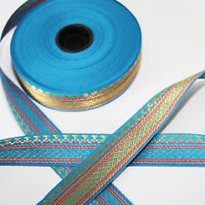Borte 1M Orient Bordüre lfm 28mm Band Webband  Sariborte Nähen Türkis 2,8