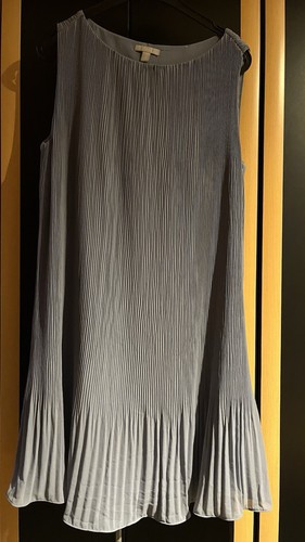 Plissee kleid blaugrau - plissee-kleid,