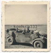 Foto Deutsches Afrika Korps VW Kübelwagen PKW mit Ballonreifen für die Wüste !