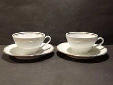2  Tee-/Kaffeegedecke Goldrand