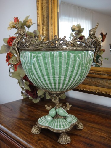 Prunkschale porzellan bronze - porzellan,