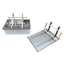 Entdeckelungsgeschirr und Rähmchenständer (Set) Entdeckelungswanne Rähmchen