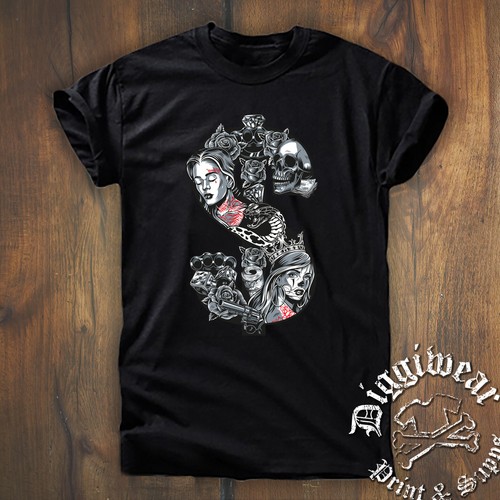 Dollar tattoo art - dollar, rockabilly