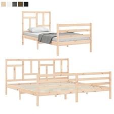 Massivholzbett mit Kopfteil