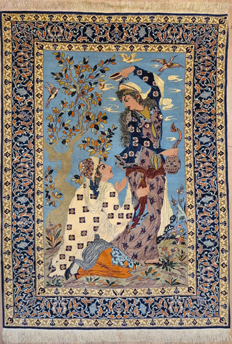 Isfahan teppich korkwolle mit - isfahan,