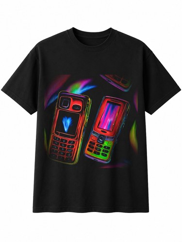 Neon flip phone - neon, retro