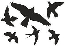6 Stück Vögel Aufkleber