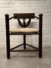 Worpsweder Dreibein Stuhl Dreiecksstuhl Gründerzeit / Historismus Design Chair