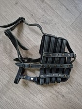 Ledermaulkorb für Hund,  handgefertigt,  schwarz, XL