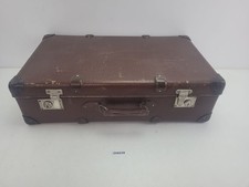Koffer Reisekoffer DDR braun Metallgriff Metallbeschlägen 60er Jahre #259239