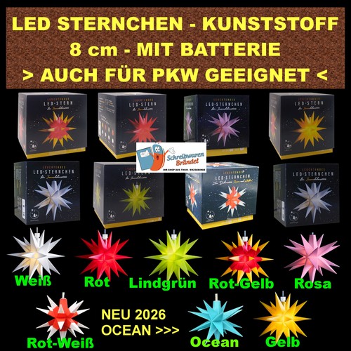 Led ministern sternchen - led, 8cm