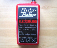 Vintage FLEISCHMANN 3301 Trafo Auto-Rallye Rennbahn 12V= 1.2A/15VA Transformator