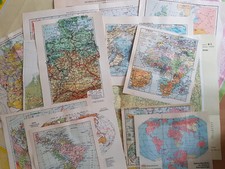 24 alte geologische Karten 1950er  vom Haack Verlag Klima Geschichte