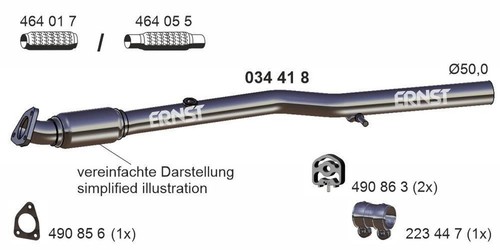 Ernst abgasrohr 034418 - 034418, für