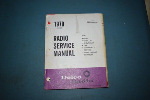 1970 delco radio service - delco,