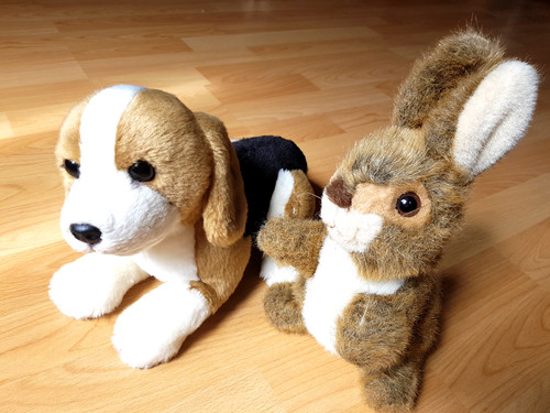 Plüschtiere hund hase - -,