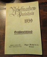 Briefmarken-Preisliste 1939 Großdeutschand