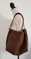 MANDARINA DUCK TASCHE BRAUN LEDER  SEITENTASCHEN REISSVERSCHLUSS SCHULTERRIEMEN