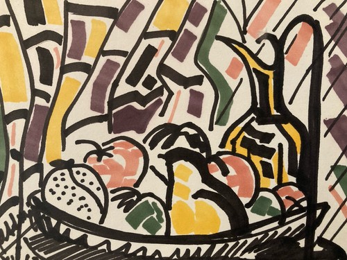 Zeichnung stillleben mit obst - zeichnung,