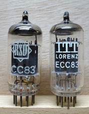Pair: EI  ECC83 | über 100% ✅  NOS smooth plates Tubes ( 12AX7 )