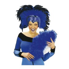 FEDERFÄCHER BLAU Karneval
