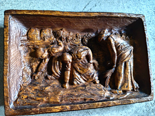 Holzrelief geschnitzt wandbild - geschnitzt,
