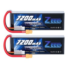 2x Zeee 7.4V 120C 7200mAh 2S