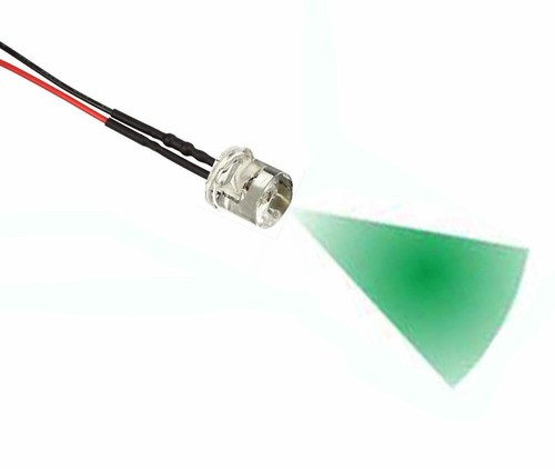 Led 5mm grün glasklar flat - 5mm,