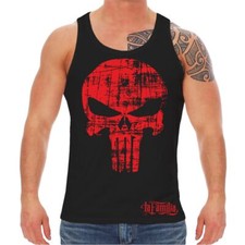 Herren Tank Top Muskelshirt Life is Pain Blood Skull tattoo ink biker oldschool 